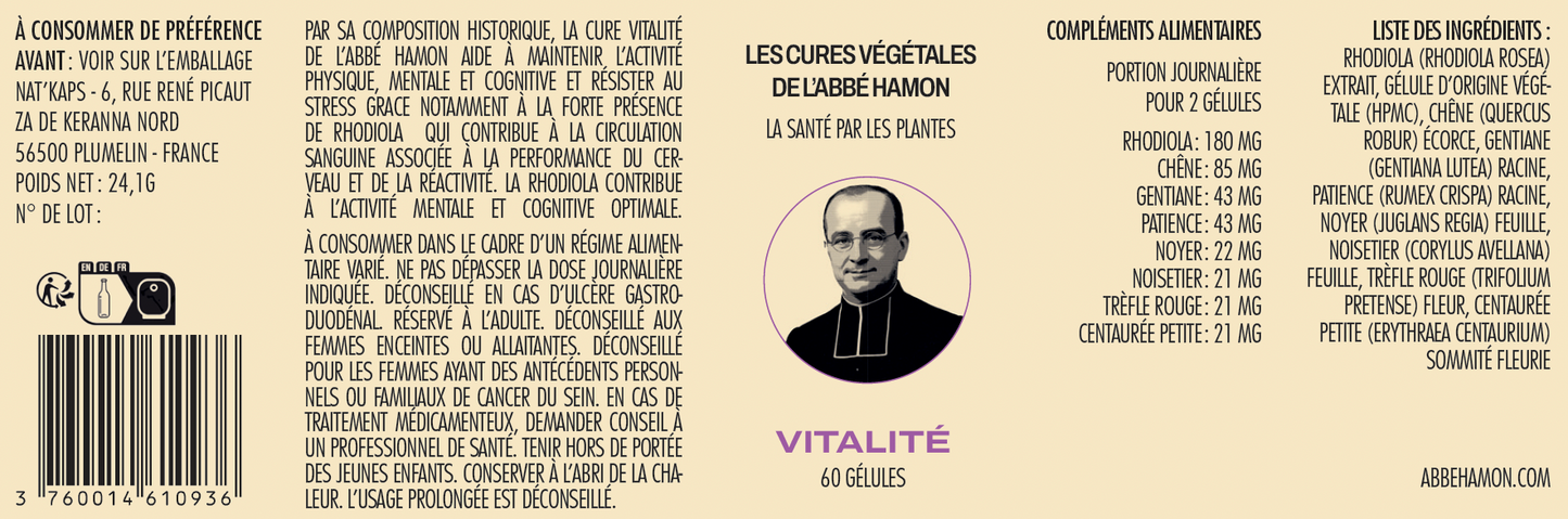 Cure VITALITÉ 1 mois